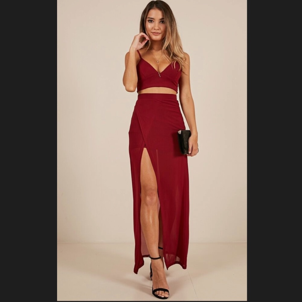 Showpo. Body language 2 piece set - wine